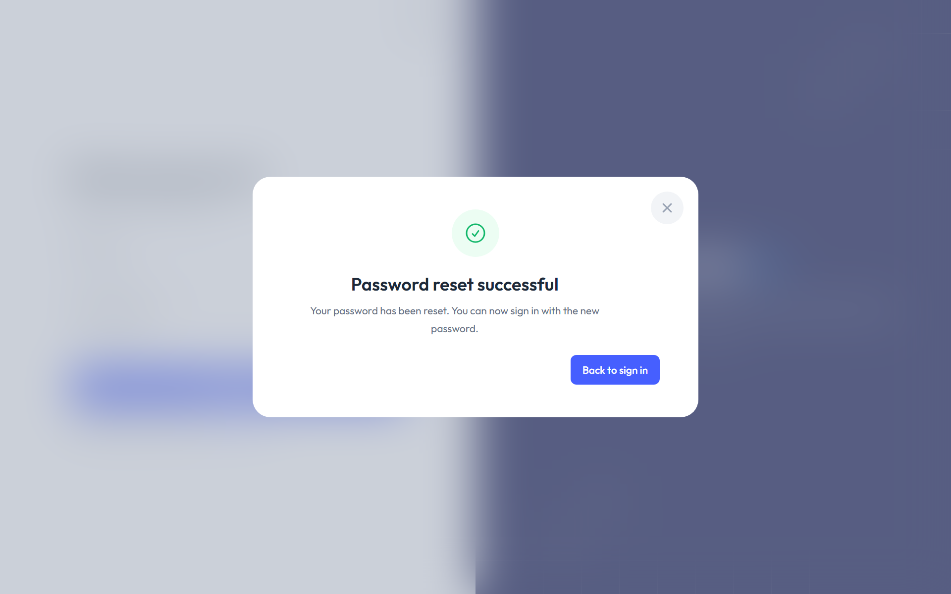 The password was changed